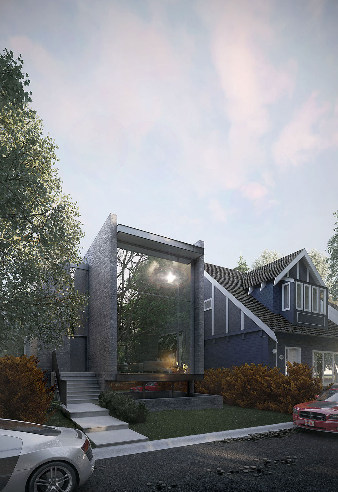 The Anchor House — flood-resilient concrete home in Calgary's Elbow River valley by Anonymous Architecture