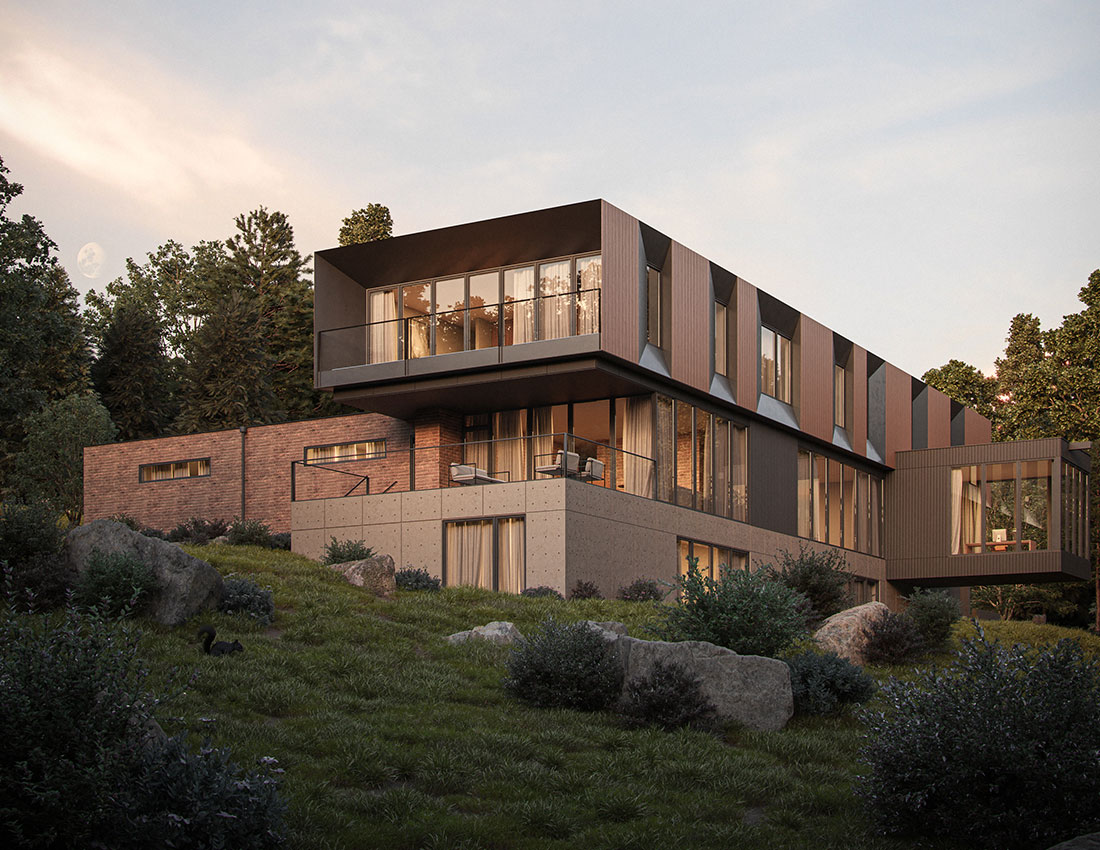 Brickburn Estate — custom estate home in Calgary's Edworthy Park by Anonymous Architecture
