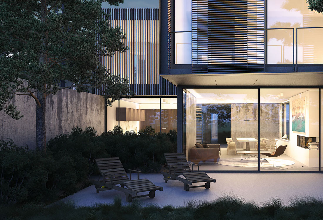 The River House — Bow River flood zone custom home concept by Anonymous Architecture Calgary