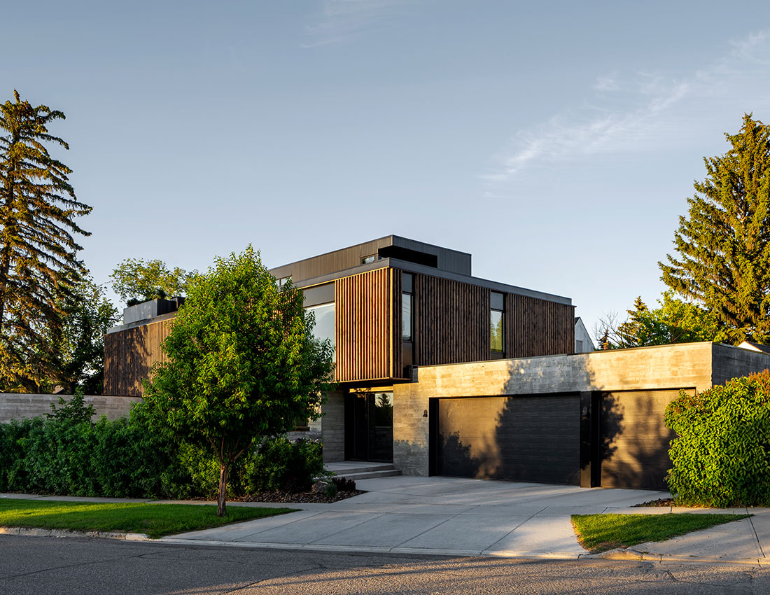 Scarboro House — contemporary corner home in Calgary's inner west by Anonymous Architecture